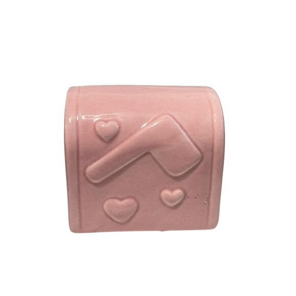 Pink Ceramic Mailbox With Heart Designs - Picture 7 of 10